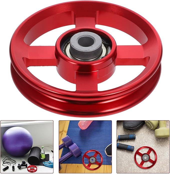 Hemoton Fitness Pulley Wheel Aluminum Alloy Metal Home Gym Pulley for Strength Training Equipment Attachment Cable Workout