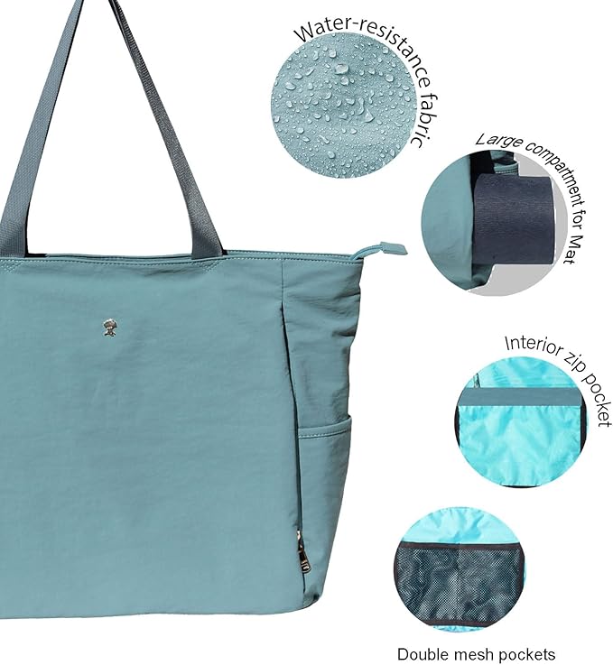 ESVAN Yoga Mat Bag Yoga Tote Carrier Shoulder Bag Carryall Tote for Office,Yoga,Pilates,Travel,Beach and Gym