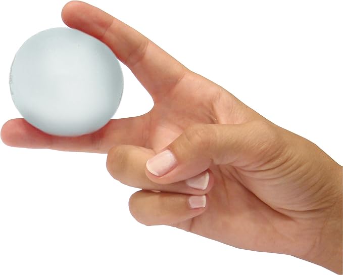 2-Pack Fresco HandGym Pure Mineral Gel Hand Exerciser Stress Soft Ball, Firm - White