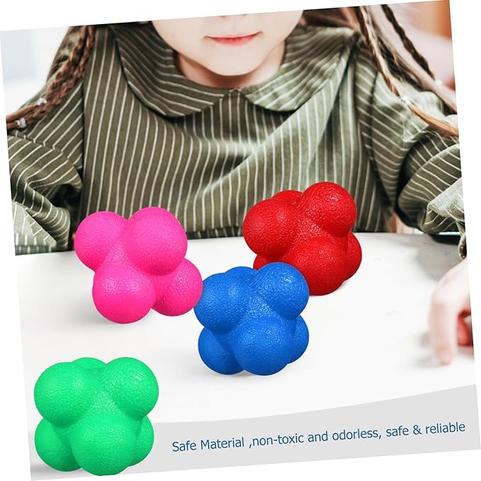 UPKOCH 6 Pcs Hexagonal Reaction Training Balls with Design Lightweight Portable Fitness Reaction Balls for Agility Hand Eye Coordination Reflex Speed Fun Multiplayer Sports