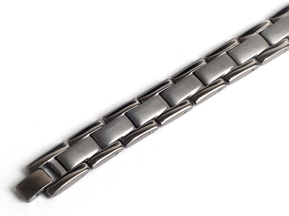 Willis Judd Mens Titanium Magnetic Therapy Bracelet Gunmetal Color With Size Adjusting Tool