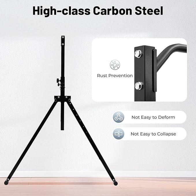 Pull Up Station, Triangular Design Power Tower Foldable Pull Up Bar Station, Height Adjustable Multi-Function Tower Workout Dip Stand For Home Gym Strength Training Equipment (440.92lbs)