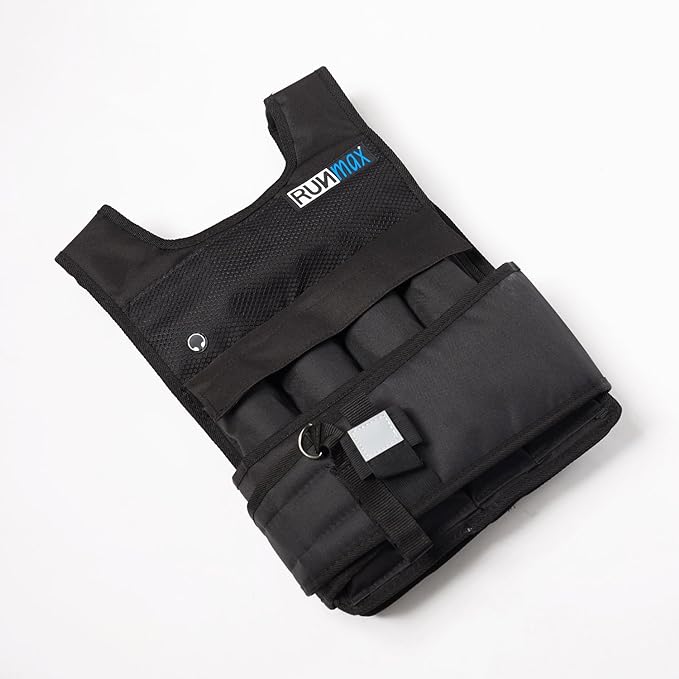 RUNmax 20LBS - 150LBS Adjustable Weighted Vest Wtih Shoulder Pads Option for Men and Women