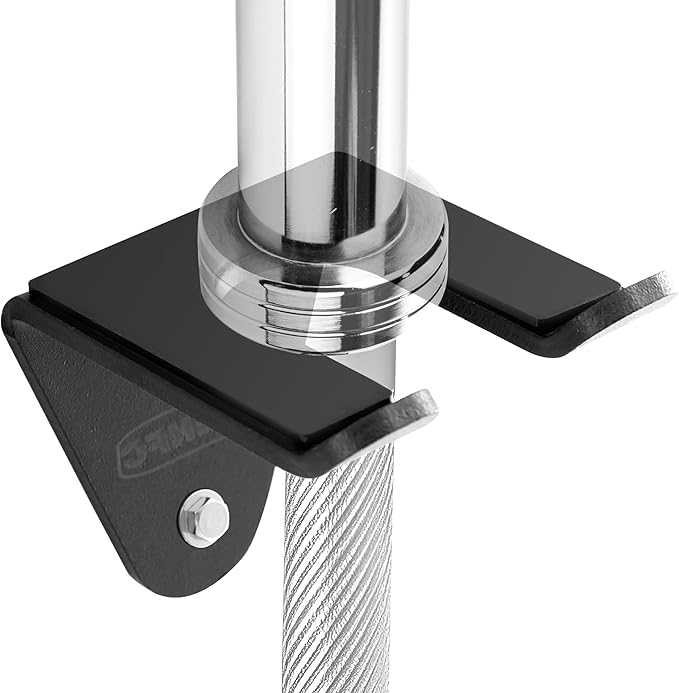 Olympic Barbell Wall Mount Holder - 5mm Steel Storage Rack for 35mm Bars, 160lb Capacity - Heavy Duty Hanger with Rubber Pads, Fits Home Gym & Garage Organization