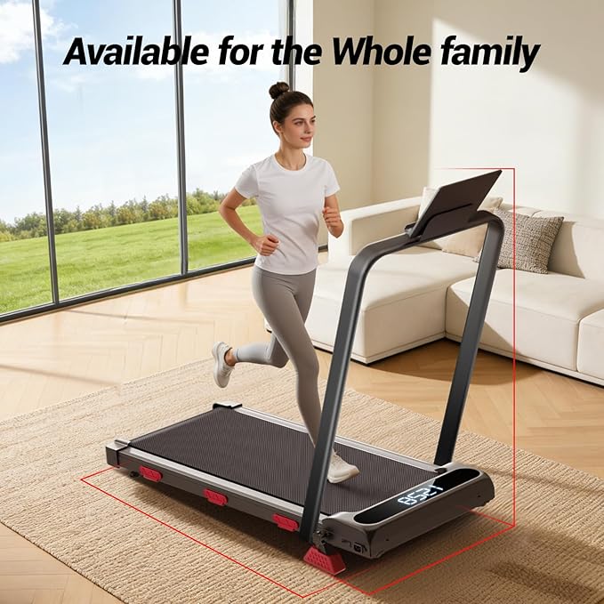 16% Incline 3-in-1 Walking Pad Treadmill, 2.5HP Foldable Quiet Treadmill with LED Display for Home Office