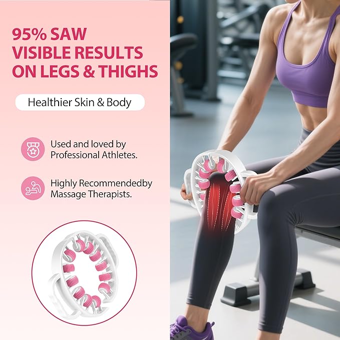 Docemel Lymphatic Drainage Massager Roller–Fascia Blaster Tool for Legs,Thighs,and Calves –Deep Tissue Body Sculpting and Anti-Cellulite Massager Tool