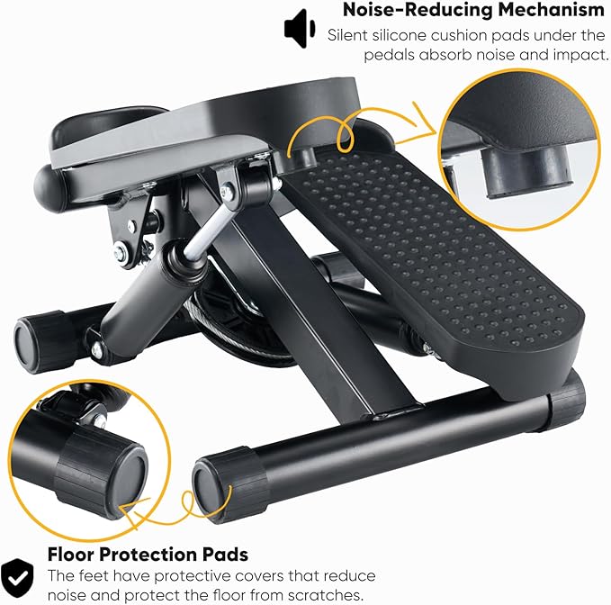 NEWBULIG Mini Stepper for Exercise at Home Stair Step Machine for Indoor Fitness Portable Home Gym Stepper for Full Body Workout 300lb Weight Capacity