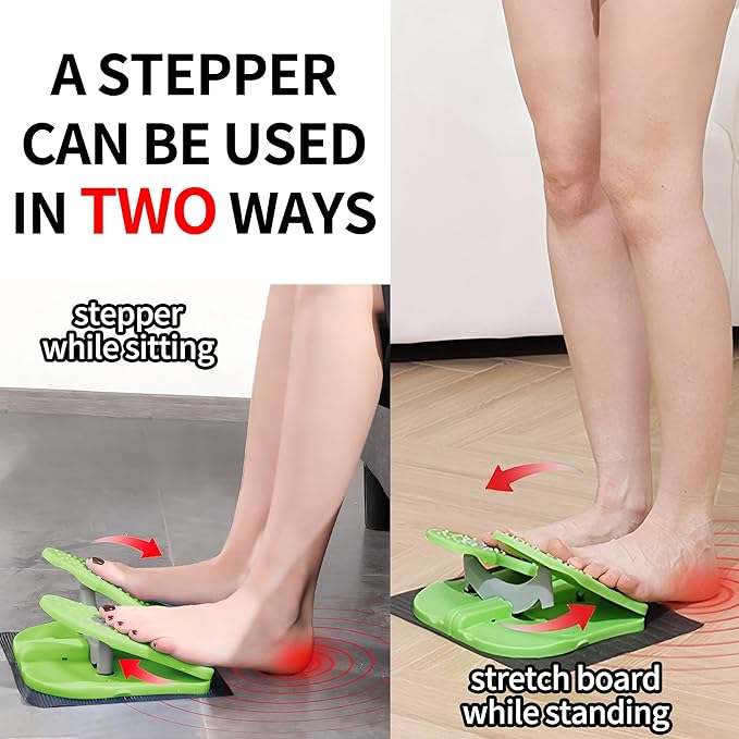Foldable Leg Exerciser: Portable Foot Pedal Exerciser for Seniors Under Desk Foot Pedal Exerciser Stepper Exercise for Leg Muscles Relieves Varicose Veins Physical Therapy Aid