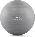 Core Balance Exercise Ball, Stability Ball for Yoga, Pilates and Fitness, Gym Ball for Home Gym and Office Chair, Training, Physical Therapy, Anti Burst, Pump Included, 55cm 65cm 75cm 85cm