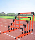 Portable Adjustable Football Hurdles，Agility Training Hurdles Set of 5, Detachable Practice Hurdles for Track and Field(Orange)