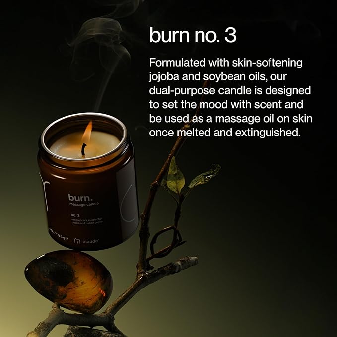 Maude x "WUTHERING HEIGHTS" Come Undone Kit - Limited Edition Two Piece Body Care Gift Set - Fragrance-Free Moisturizing Body Oil & Massage Candle Scented with Eucalyptus & Sandalwood