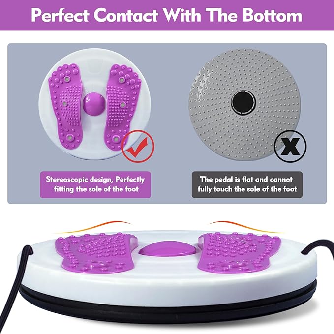 Twister Board for Exercise Waist Twisting Disc with Handles Ankle Body Aerobic Exercise Waist Twisting Machine Exercise Twist Board With Foot Massage