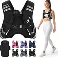 Sportneer Weighted Vest Woman: 8lb/12lb/15lb/20lb/25lb Weight Vest for Walking with Phone Bag, Adjustable Women Weighted Vest for Running Rucking Vest for Jogging Strength Training Weight Loss