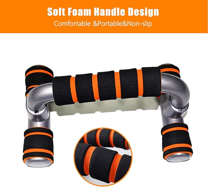 New Push Up Bars Strength Training Pushup Stands with Foam Handle Push-up Bracket for Men Women Floor Workouts Home Office Outdoor Fitness Muscle Training Gym Power Exercise