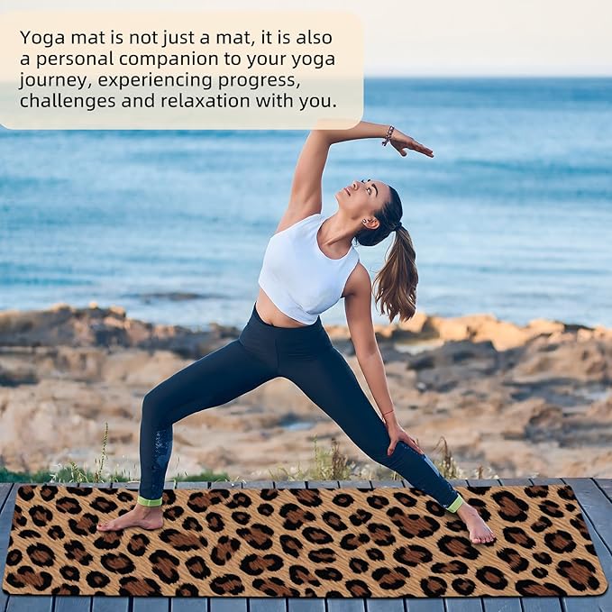 FOLAI Extra Thick Yoga Mat 6mm，pilates mat thick - Non-Slip Exercise Mat for HIIT, Pilates & Home Workouts & Workout with Free Carry Strap