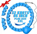 65inch 32 Knots Plus Size Quiet Weighted Hula, Smart Detachable Fitness Infinity Hoop, 2 in 1 Waist and Abdominal Weight Loss for Women, Workout Exercise Equipment Hoop