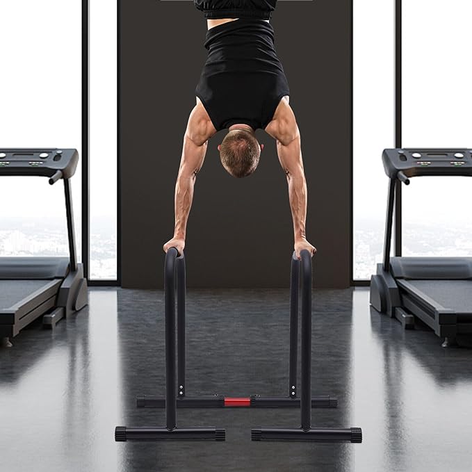 440lbs Adjustable Dip Bar, Heavy Duty Calisthenics Dip Station with Adjustable Parallel Dip Bars, Home Dip Stand Body Press Bar Parallel Bars Dip Equipment for Calisthenics, Strength Training