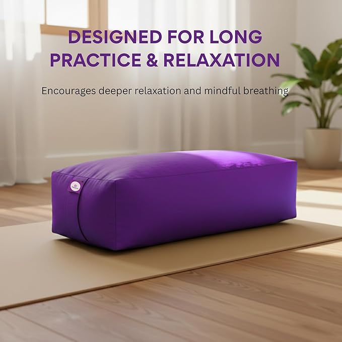 Rectangular Cotton Yoga Bolster, Yoga Pillow, Yoga Cushion, Yin yoga Bolster, Iyengar yoga bolster