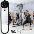 Pulley Cable Machine System, 4m Endless Rope Trainer, Portable Cable Pulley System with Adjustable Resistance, Hanging Rope Puller Upper Limb Strength Training Ropes Climber up to 330lb