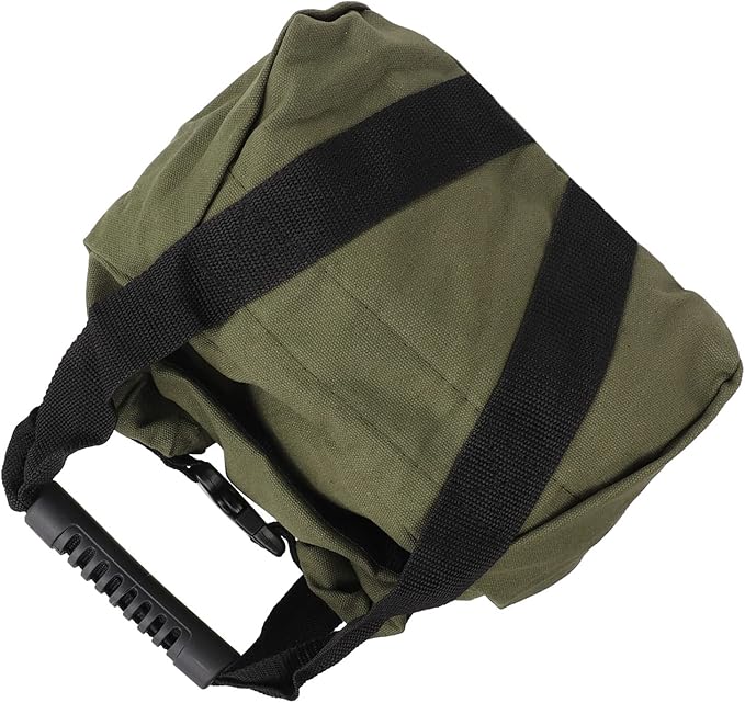 Fitness Workout Sandbag with Handles, Empty Weightlifting Training Sandbag, Durable 16oz Canvas Power Bag for Home Gym, Travel, Yoga and Strength Exercises