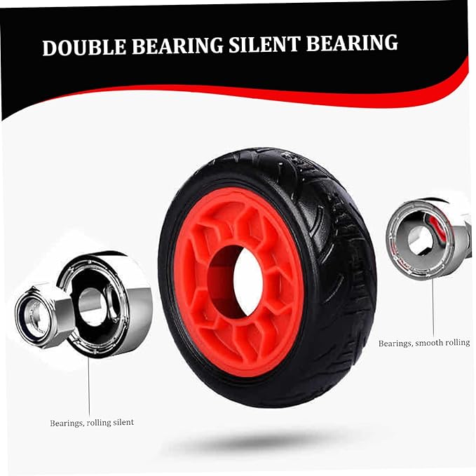 Ab Roller Automatic Rebound Abs Trainer 4 Wheels Heavy Duty Abdominal Wheel with Kneeling Mat Non-slip Low Noise Core Workout Ab Roller Wheel for Men Women