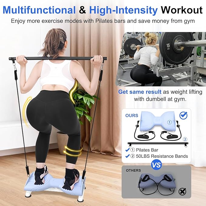 KESHWELL Waist Twisting Machine,Ab Twist Board For Weight Loss&Waist Slim,Ab Machine with Pilates Bar,Noiseless Waist Trainer For Women & Men, 330 Lbs Capacity At Home Workout Equipment.