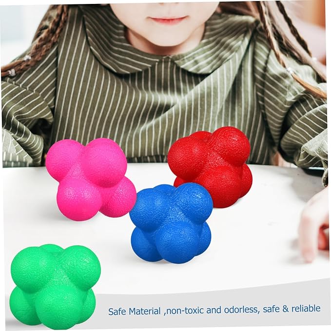 6pcs Agility Balls Hexagonal Reaction Balls Fitness Training Equipment Goalkeeper Training Indoor Exercise