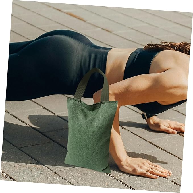 Weighted Sandbag for Training Exercise Canvas Bag with Handle for Yoga and Fitness Empty Design for Weight and Easy Portability