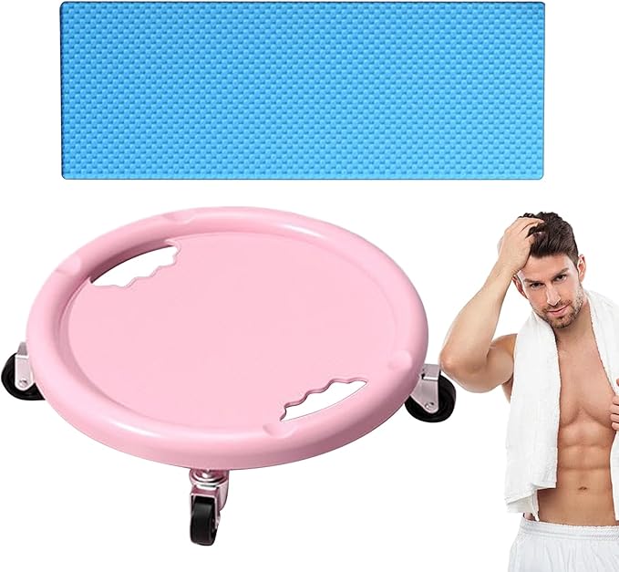 Ab Roller Wheel - Core Workout Roller, 360 Rotation System, Abdominal Training Board, Ergonomic Knee Mat | Women Men Home Gym Conditioning Muscle Shaping Balance Practice
