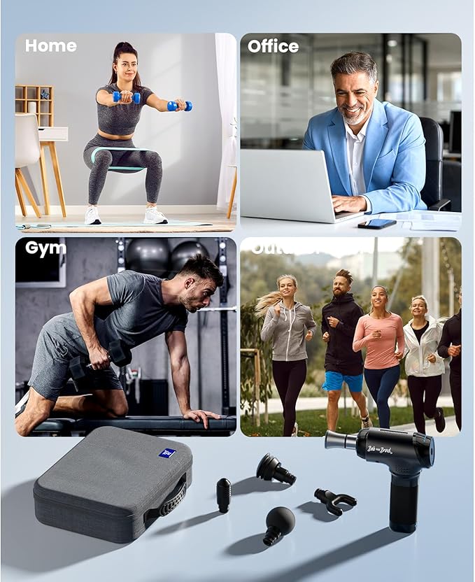 BOB AND BRAD T2 Max Massage Gun Deep Tissue with Metal Head, Professional Muscle Massager, HSA Portable Percussion Electric Massager Gun for Athletes for Home Gym Pain Relief FSA Eligible