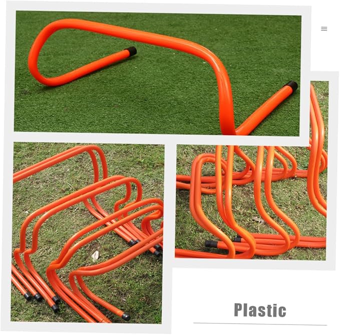 BESTYASH 2pcs Wear-Resistant Plastic Agility Hurdles 15cm Height Training Accessory for Youth Soccer and Running Speed Agility Drills