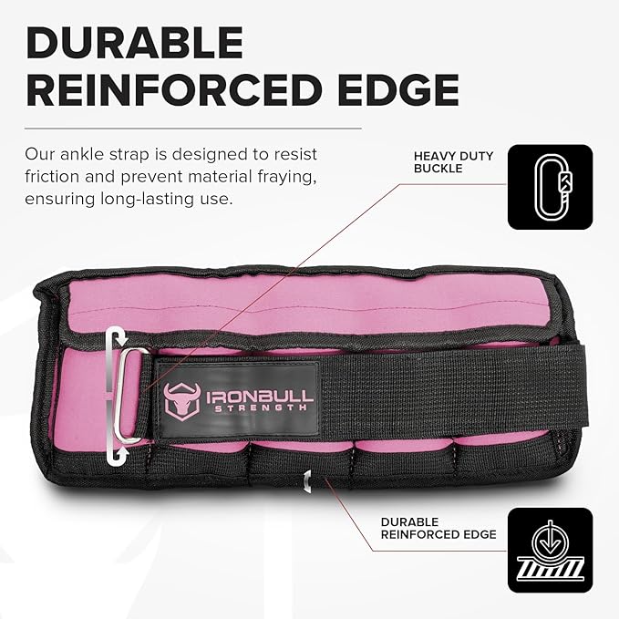 Adjustable Ankle Weights (10lbs/Pair) - Weighted Ankle Weight for Walking, Gym and Exercise - 2, 4, 6, 8, 10 LB Leg Weight Set with Straps for Women and Men - 1-5 lbs Each Ankle Adjustable for Weight Lifting