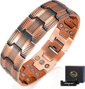 JEROOT Men's 99.99% Pure Copper Magnetic Bracelet, 3500 Gauss Magnets Adjustable with Sizing Tool