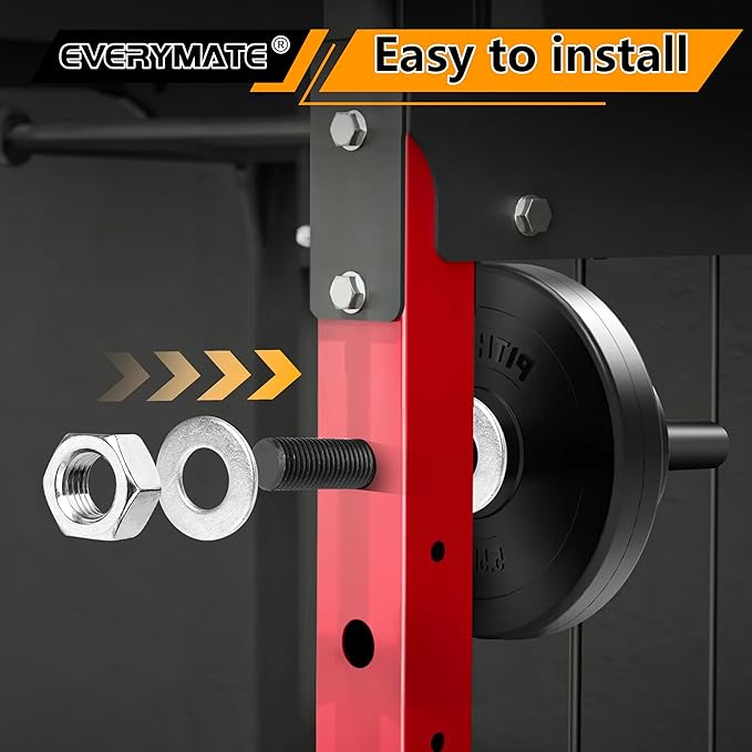 EVERYMATE Weight Plate Storage Rack, Olympic Weight Plate Holder, Bumper Plate Storage, Home Gym Organizer