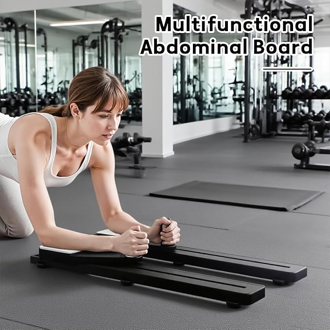 Pilates Board, Portable 7-in-1 Multifunctional Pilates Reformer Equipment with Timer, Anti-Slip and Quiet Design Pilates Reformers for Home Workout, Core Exercise for Women