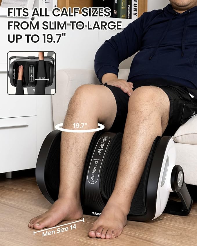 RENPHO Shiatsu Foot Massager with Heat, Foot and Calf Massager, FSA Eligible Items Only List, Deep Kneading Massage for Plantar Fasciitis Relief, Birthday Gifts for Women Men Size 14