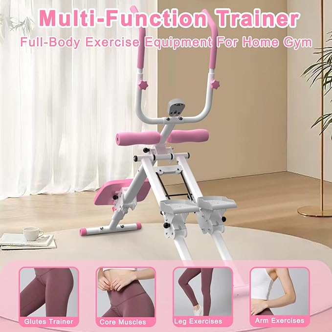 2 in 1 Stair Stepper and Ab Machine,Multifunctional Full Body Workout Machine,dual Track Ab Machine,Upgrade Stairmaster & Ab Trainer Equipment for Home Gym Exercise