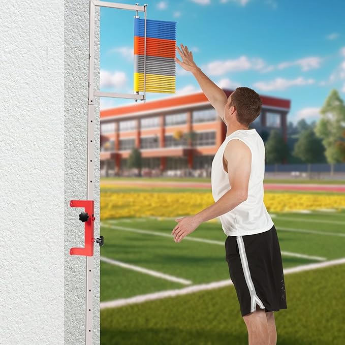Wall Mounted Vertical Jump Measurement Tool, Adjustable Height Vertical Jump Measuring Device, 27.5"-47" Wall Mounted Vertical Jump Trainer,Used for Basketball and Volleyball High (a)