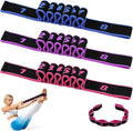 3Pcak Fitness Resistance Band for Stretching and Yoga, Number Stretch Resistance Band with Clear Markings, Fitness Resistance Bands 8-Section Elastic Training Bands