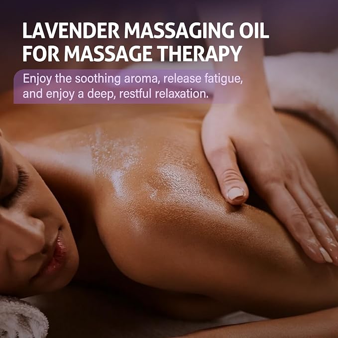 Lavender Sensual Massage Oil for Couples–Relaxing Body Massage Oil for Date Night,Smooth Glide,Deep Hydration, Aromatherapy Stress Relief,Non-Greasy Formula for Full Body Massage,Romantic Couples Gift