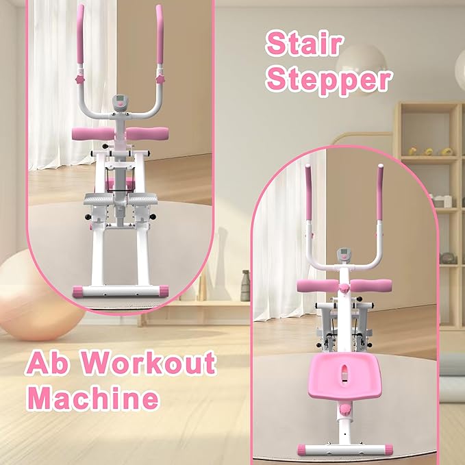 KINMAC 2 in 1 Stair Stepper & Ab Workout Machine - Multi-Function Trainer-Upgrade High-Efficiency Stairmaster & Ab Trainer Machine Full-Body Exercise Equipment for Home Gym Exercise