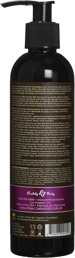 Earthly Body Massage Lotion 8oz Skinny Dip