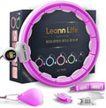 U5 Smart Weighted Hula Hoop with Counter – 16 Knots, 28"–46" Adjustable Infinity Hoop Plus Size, Quiet Rubberized Wheels, Ab Workout, Home & Outdoor Fitness, Weight Loss, Abdominal Toner