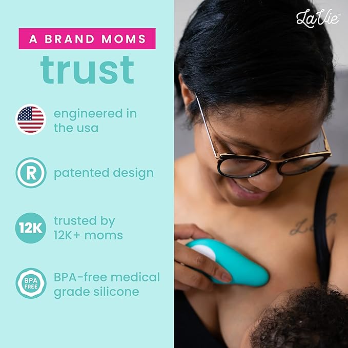 LaVie Lactation Massager - Patented Breastfeeding Relief, Boost Milk Flow & Ease Discomfort from Clogged Ducts, Engorgement, Mastisis - Postpartum Essentials for Nursing Moms - HSA/FSA Medical Device