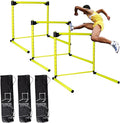 Hurdles Adjustable with Scale Detachable Agility Training Equipment for Athletic Jumping Speed Drills Track Soccer Football Indoor Outdoor