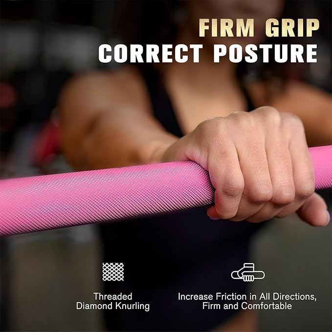 RITFIT Olympic Barbell 4ft/6ft - 2 Inch Weight Bar for Strength Training, Weightlifting, Squat, Deadlift, Bench Press, Curl, Overhead Press - 350lbs/500lbs Capacity