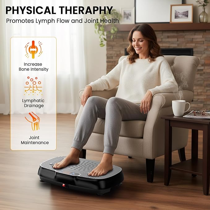 Vibration Plate Exercise Machine: TISSCARE Vibrating Plates for Weight Loss and Lymphatic Drainage, 400lbs Shake Plate Whole Body Workout Platform for Home Fitness Fat Burner Gifts