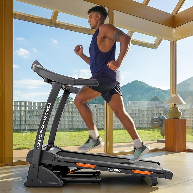 THERUN Incline Treadmill, Treadmills for Running and Walking, 300 lbs Weight Capacity Folding Treadmill with 0-15% Auto Incline, Wide Belt, 3.5 HP, App, Heart Rate
