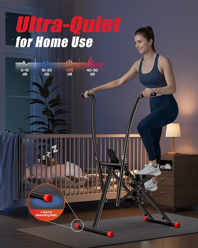 AL01 Stair Stepper, Foldable Steppers for Exercise at Home, Full-Body Cardio Workout Climber with Adjustable Pedals, Extended Step Range, 270LB Loading Capacity