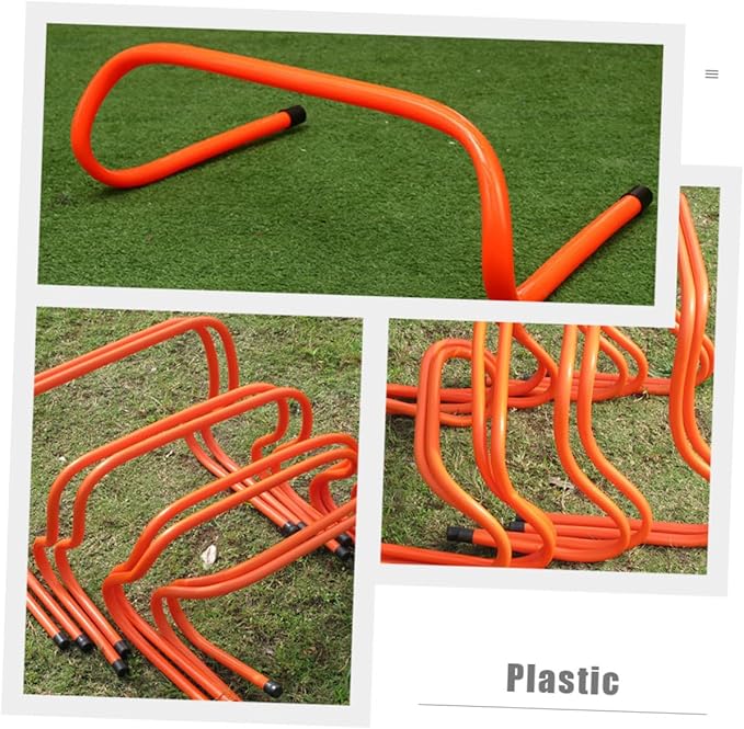 2pcs Speed Hurdles Training Equipment 15cm Plastic Wear-Resistant Agility Hurdles Professional Track Running Accessory for Soccer Football Fitness